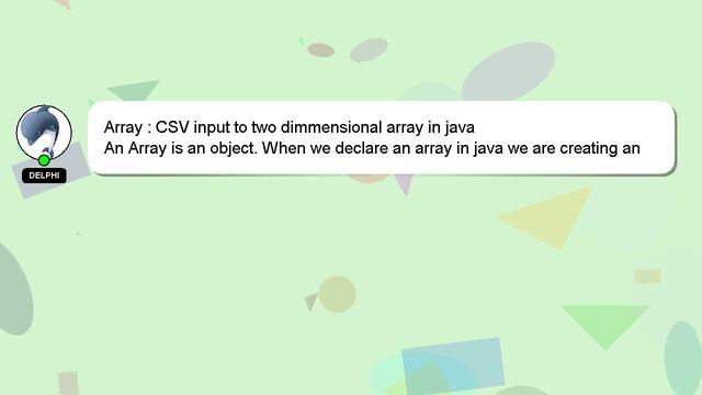 Array : CSV input to two dimmensional array in java смотреть онлайн