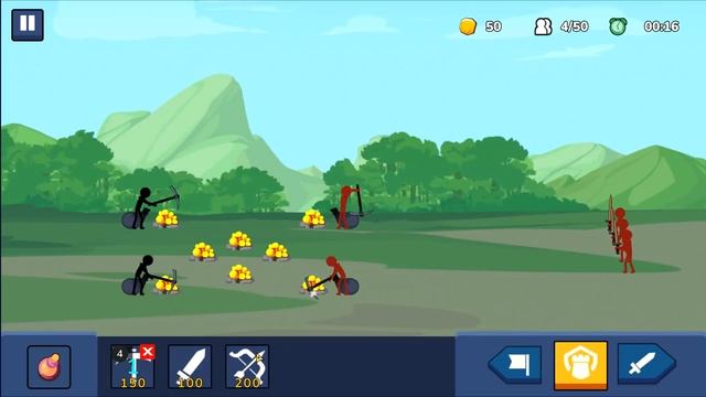 БИТВА СТИКМЕНОВ! НОВЫЙ КЛОН Stick War Legacy. Игра Stickman Battle. Новые игры на андроид. Игры 202 смотреть онлайн