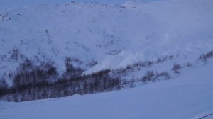 Лавина в Кировске. принудительный спуск