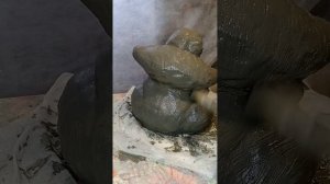 РЕСТАВРАЦИЯ САДОВОЙ ФИГУРКИ ИЗ ГИПСА