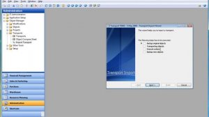 Object Manager Video 7:  Import Transport With Action in Customer Database