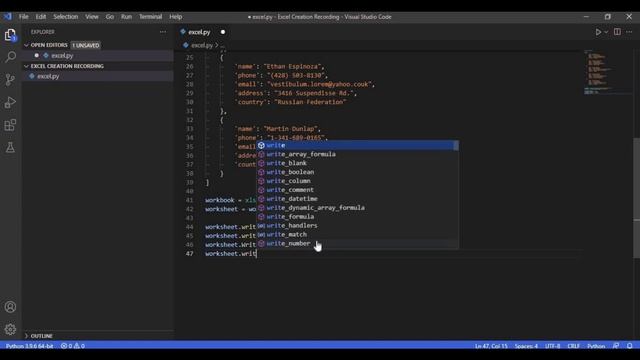 How To Create And Add Data To Excel Files In Python | Xlsxwriter ...