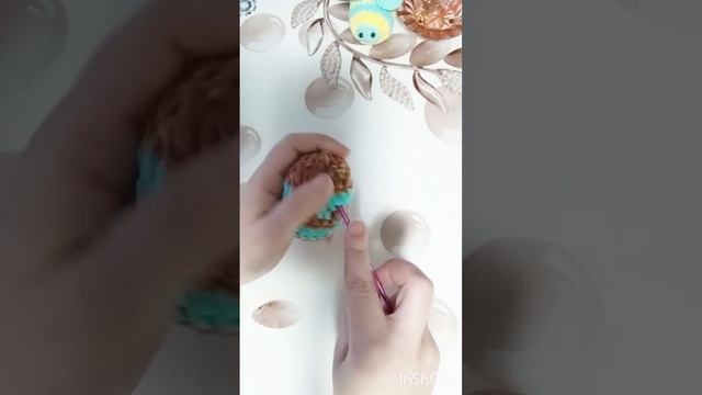 МК Пчелка брелок крючком! #брелок #вязаныеигрушки #игрушкикрючком