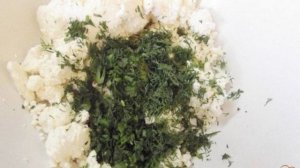 Закусочная творожная запеканка с зеленью