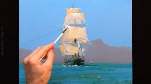 Oil Painting - Sea Sail / Relaxing Art / Time Lapse / Морской пейзаж. Урок рисования Живопись масло