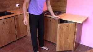 Завершение изготовления кухни своими руками. Финиш и итоги. Кухня из массива дерева за $165 готова!