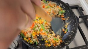 Рис с овощами   простой рецепт ||  Как приготовить рассыпчатый рис на сковороде