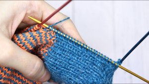 набор петель при вязании носков