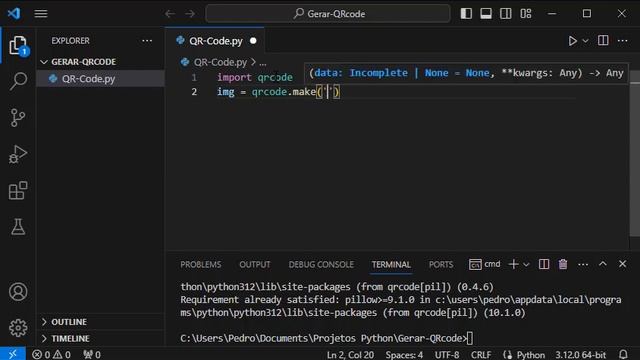 Como gerar qr code com Python