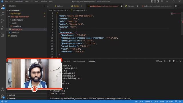 Create React APP from Scratch with the Help of Babel and Parcel. смотреть онлайн