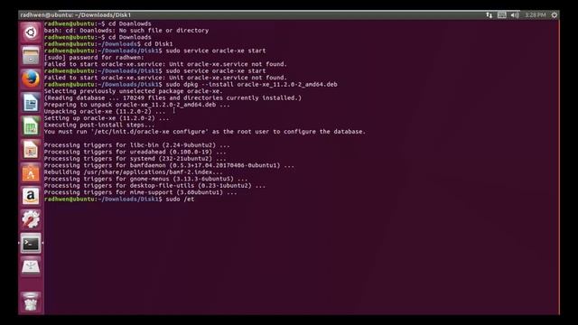 how to install oracle 11g Release 2 Express Edition for ubuntu x64 bit on vmware? смотреть онлайн