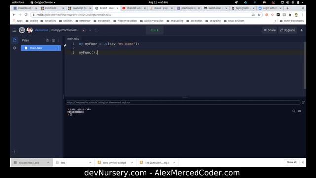 AM Coder - Programming in Raku - #3 - Functions смотреть онлайн