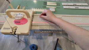 Вязальная машина Silver Reed LK 100 N. Обзор, установка, вязание образца, узоры