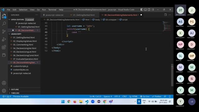 React Tutorial - Operator ,Loop, Function, Arrays, Decision Making Statement | 3RI Technologies
