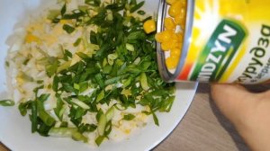 ВЫ ТОЧНО ЕГО ПОЛЮБИТЕ! Салат из крабовых палочек.#салатизкрабовых #простойсалат