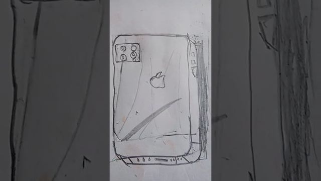 iphone 13 pro max 3D drawing#short ❤️