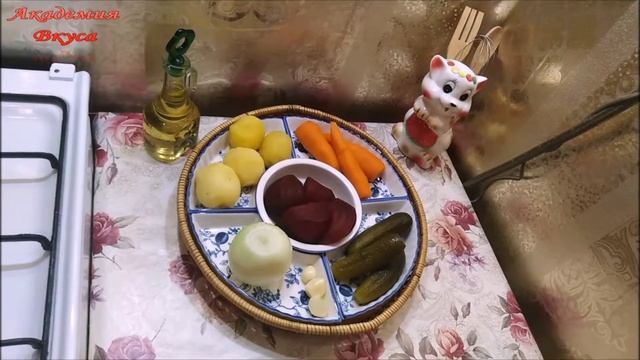 Вкусняшка - ВИНЕГРЕТ! Не простой, а с чесночком! смотреть онлайн