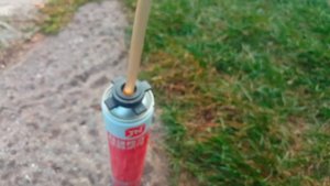 Проверка горючести газа в пустом балоне из под монтажной пены