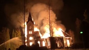 Финляндия. Сгорела старинная церковь (26.03.2016 г.)
