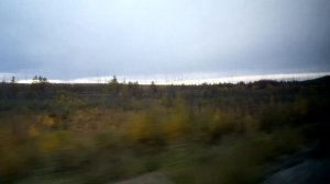 БАМ из окна поезда. Отправление со станции Лопча.