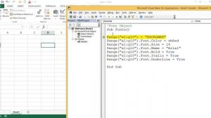 With...End with Statement in Macros(VBA) || Font Object