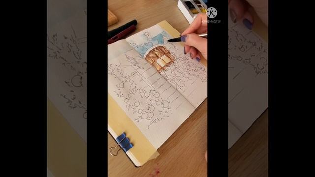 Рисование чернилами и акварелью смотреть онлайн