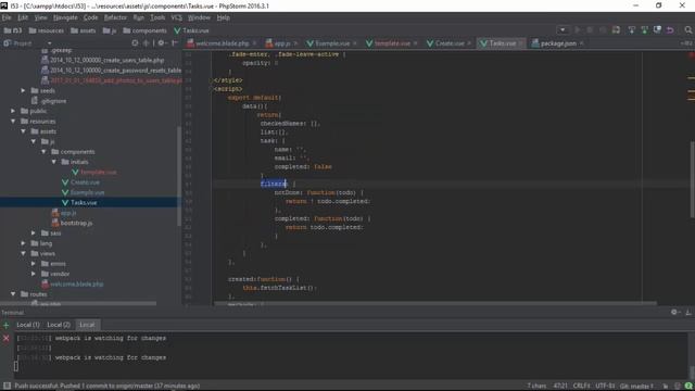 Laravel 5.3 and vuejs 2.0 router