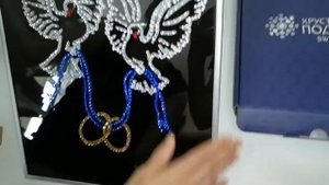 Картина со стразами Swarovski "Обручальные кольца"