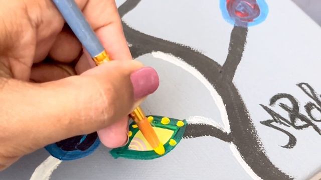 Flower Painting Timelapse: “Flower Party” Abstract Acrylic Artwork смотреть онлайн