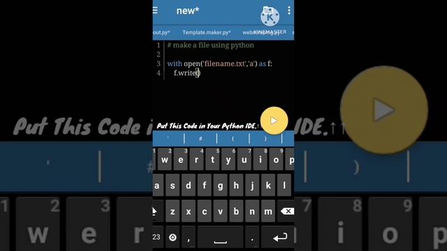 How to create a .txt file using Python|#pydroid3#python#pythonprogramming#codewithharry#java#js#cod