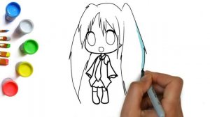 Как нарисовать аниме маленькую девочку с длинными волосами, красивые и милые рисунки для детей