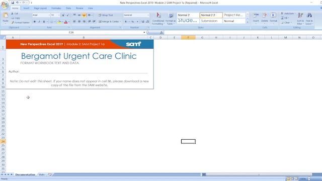 New Perspectives Excel 2019 | Module 2: SAM Project 1a #newperspective #module2 #samproject1a