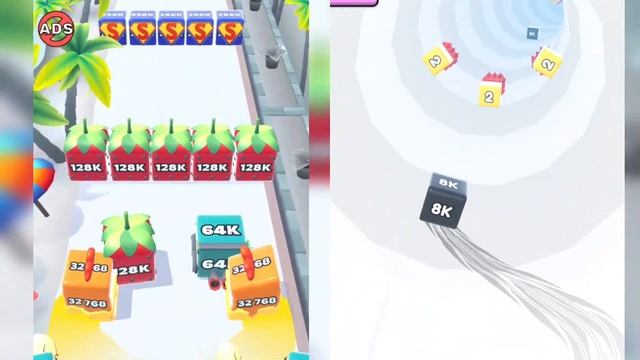 Jelly Tube Run vs Jelly Run 2048 смотреть онлайн