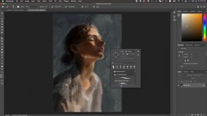 Speed Painting | Digital portrait oil painting feel | Photoshop + Wacom