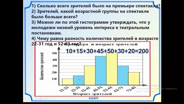 5-ci sinif Riyaziyyat - 5 класс Математика - Гистограмма смотреть онлайн