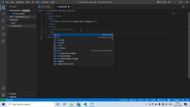The Modern JavaScript Tutorial | Hello World | Part 1 | Tech Quick Learner