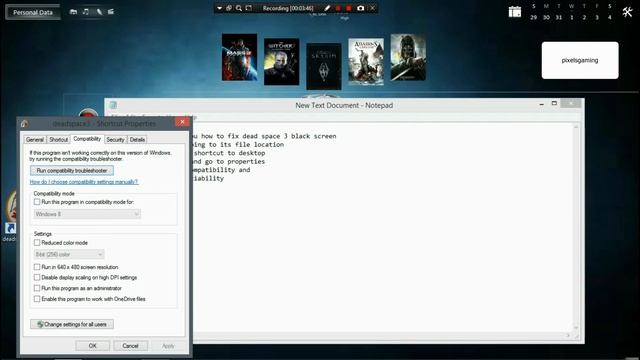 dead space 3 black screen fix