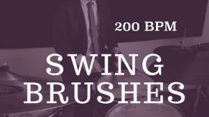 Jazz Drum Brushes Play Along - Fast Swing - 200 BPM