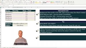 Excel - Chat GPT + Excel - The future is here, don't miss out