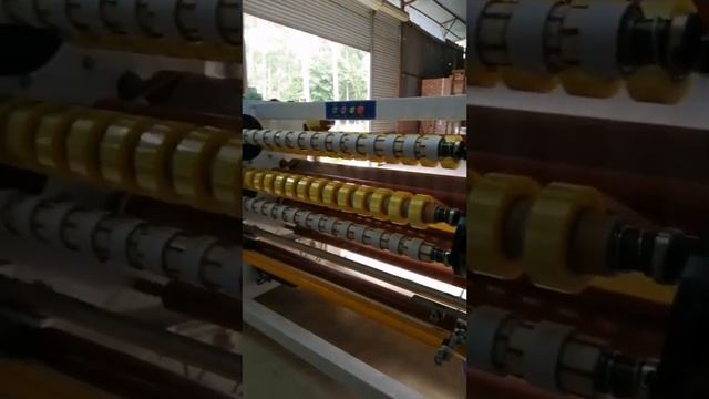 Customer recieved bopp tape slitting machine start work already