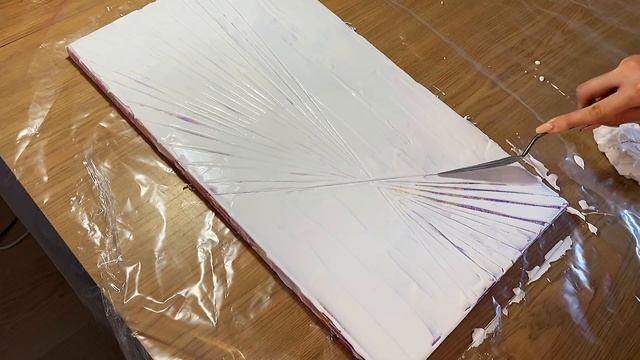 Как повторно использовать холст на подрамнике | интерьерная картина из декоративной шпаклёвки