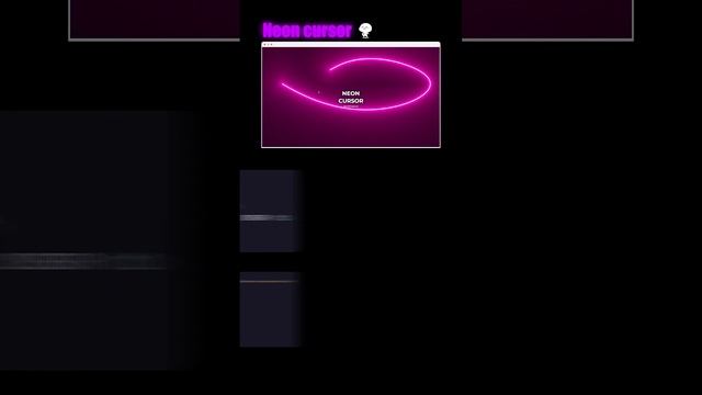 NEON CURSOR (HTML, CSS, JS) #htmlcssjs #threejs #programming