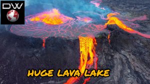 Huge lava lake