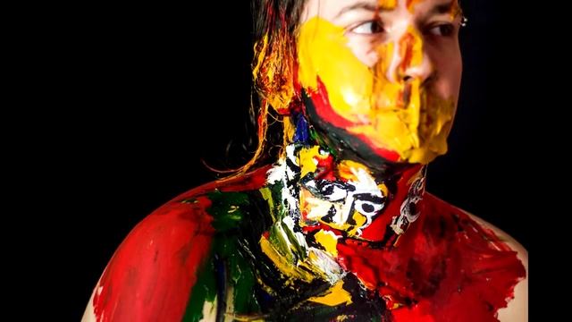 Бодиарт на теле и лице Костяна портрет Винсента Ван Гога Stop Motion смотреть онлайн