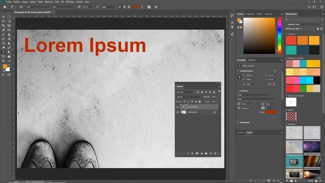 Photoshop (64) - La gestion des calques textes смотреть онлайн