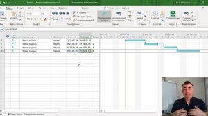 Задачи в режиме ручного планирования в MS Project Pro