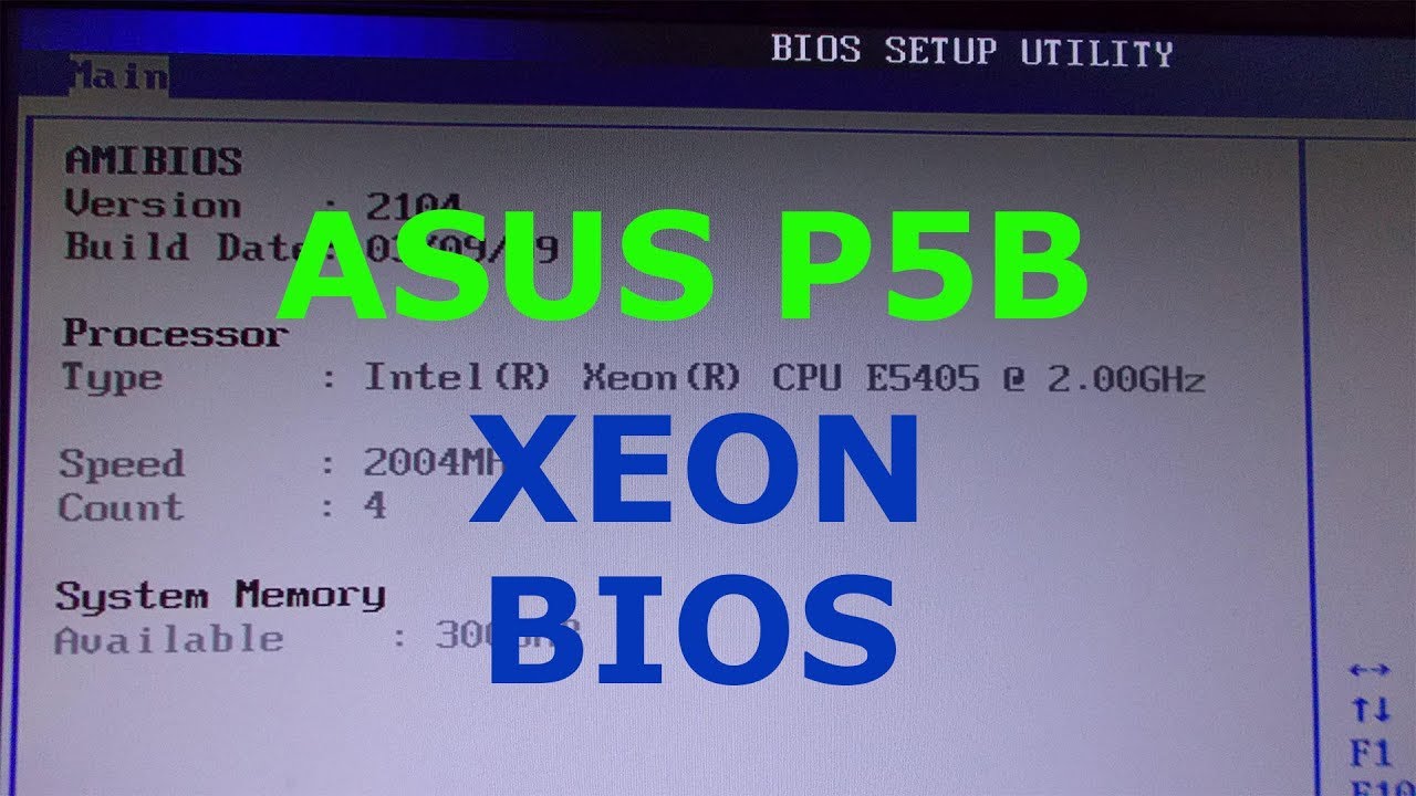 ASUS P5B xeon bios. Модифицированный биос для ASUS P5B.