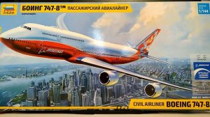 Боинг 747-8 Zvezda 1/144 обзор