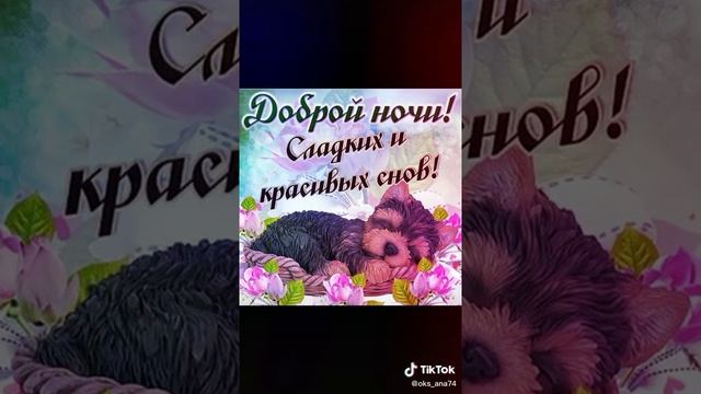 Спокойной ночи!!! Красивое Поздравление!!!