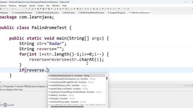 Java Program to Check a String is Palindrome or not смотреть онлайн